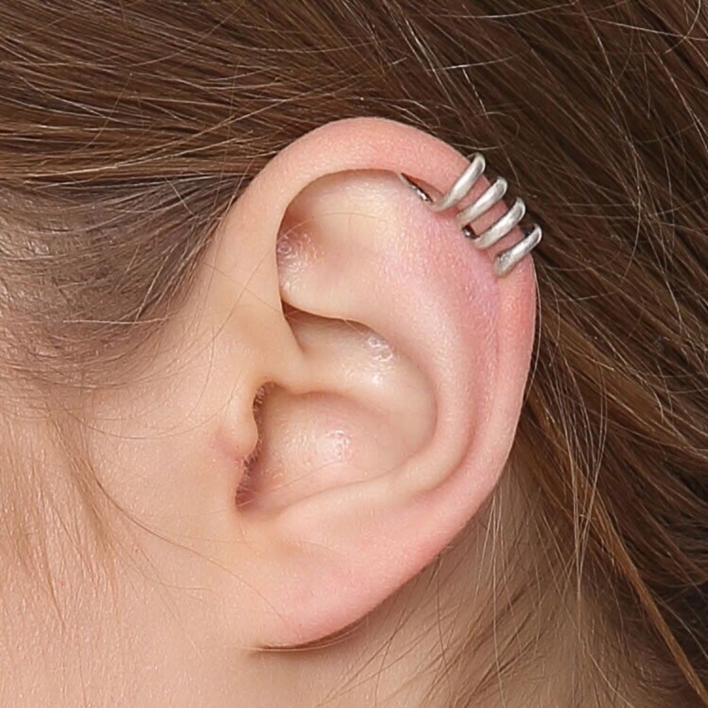“Snakin’ Around” Unique Snake Wrap Cuff Earring - Picture 5 of 14